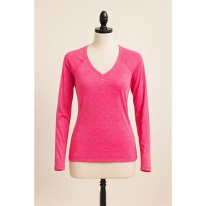 Ideology Pink Long Sleeve Active Top Size S